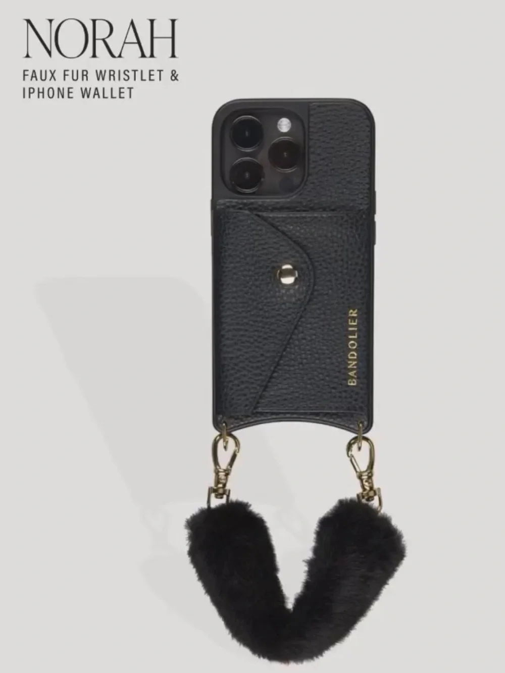 Bandolier - Norah Faux Fur Wristlet